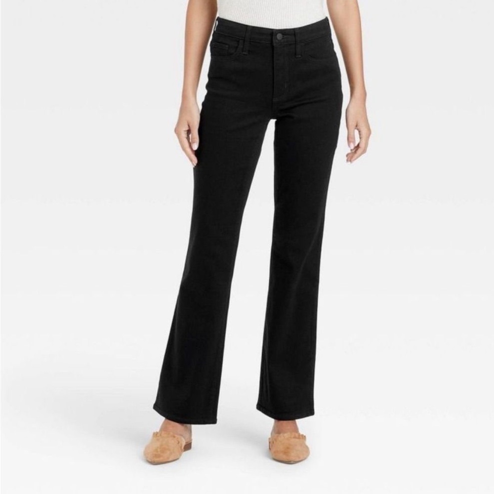 Universal Thread High Rise Mini Boot Jeans in Black